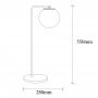OPVIQ Stona lampa Daisy 146 ML - slika 3