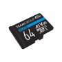 TEAM GROUP TeamGroup MICRO SDXC 64GB ELITE, UHS-I U3 V30 A1, 100/50MB/s +SD Adapter TEAUSDX64GIV30A103 - slika 1