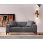 Atelier del Sofa Sofa dvosed Petra 2 Anthracite - slika 1
