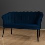 Atelier del Sofa Sofa dvosed Daisy Black Metal Dark Blue - slika 2