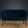 Atelier del Sofa Sofa dvosed Daisy Black Metal Dark Blue - slika 1