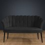 Atelier del Sofa Sofa dvosed Daisy Black Metal Fume - slika 1