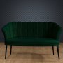 Atelier del Sofa Sofa dvosed Daisy Black Metal Green - slika 1