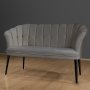 Atelier del Sofa Sofa dvosed Daisy Black Metal Grey - slika 2
