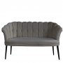 Atelier del Sofa Sofa dvosed Daisy Black Metal Grey - slika 3