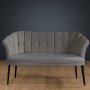 Atelier del Sofa Sofa dvosed Daisy Black Metal Grey - slika 1
