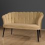 Atelier del Sofa Sofa dvosed Daisy Black Metal Light Brown - slika 2