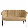 Atelier del Sofa Sofa dvosed Daisy Black Metal Light Brown - slika 3