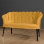 Atelier del Sofa Sofa dvosed Daisy Black Metal Mustard - slika 2
