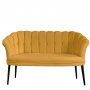 Atelier del Sofa Sofa dvosed Daisy Black Metal Mustard - slika 3