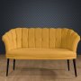 Atelier del Sofa Sofa dvosed Daisy Black Metal Mustard - slika 1