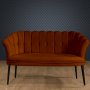 Atelier del Sofa Sofa dvosed Daisy Black Metal Tile Red - slika 1