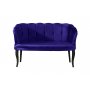 Atelier del Sofa Sofa dvosed Daisy Black Wooden Dark Blue - slika 3