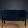 Atelier del Sofa Sofa dvosed Daisy Black Wooden Dark Blue - slika 1