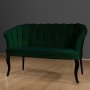 Atelier del Sofa Sofa dvosed Daisy Black Wooden Green - slika 2