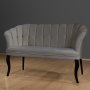 Atelier del Sofa Sofa dvosed Daisy Black Wooden Grey - slika 2