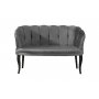 Atelier del Sofa Sofa dvosed Daisy Black Wooden Grey - slika 3