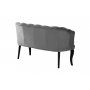 Atelier del Sofa Sofa dvosed Daisy Black Wooden Grey - slika 4