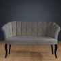 Atelier del Sofa Sofa dvosed Daisy Black Wooden Grey - slika 1