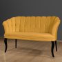 Atelier del Sofa Sofa dvosed Daisy Black Wooden Mustard - slika 2