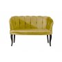 Atelier del Sofa Sofa dvosed Daisy Black Wooden Mustard - slika 3
