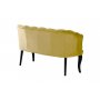 Atelier del Sofa Sofa dvosed Daisy Black Wooden Mustard - slika 4