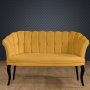 Atelier del Sofa Sofa dvosed Daisy Black Wooden Mustard - slika 1