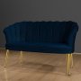 Atelier del Sofa Sofa dvosed Daisy Gold Metal Dark Blue - slika 2