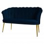 Atelier del Sofa Sofa dvosed Daisy Gold Metal Dark Blue - slika 3