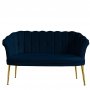 Atelier del Sofa Sofa dvosed Daisy Gold Metal Dark Blue - slika 4