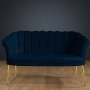 Atelier del Sofa Sofa dvosed Daisy Gold Metal Dark Blue - slika 1