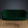 Atelier del Sofa Sofa dvosed Daisy Gold Metal Green - slika 1