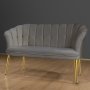 Atelier del Sofa Sofa dvosed Daisy Gold Metal Grey - slika 2