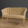 Atelier del Sofa Sofa dvosed Daisy Gold Metal Light Brown - slika 2