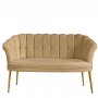 Atelier del Sofa Sofa dvosed Daisy Gold Metal Light Brown - slika 3