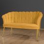 Atelier del Sofa Sofa dvosed Daisy Gold Metal Mustard - slika 2