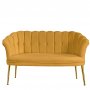 Atelier del Sofa Sofa dvosed Daisy Gold Metal Mustard - slika 3