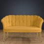 Atelier del Sofa Sofa dvosed Daisy Gold Metal Mustard - slika 1