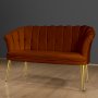 Atelier del Sofa Sofa dvosed Daisy Gold Metal Tile Red - slika 2