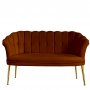 Atelier del Sofa Sofa dvosed Daisy Gold Metal Tile Red - slika 3