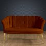 Atelier del Sofa Sofa dvosed Daisy Gold Metal Tile Red - slika 1