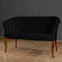 Atelier del Sofa Sofa dvosed Daisy Walnut Wooden Black - slika 2