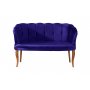 Atelier del Sofa Sofa dvosed Daisy Walnut Wooden Dark Blue - slika 3