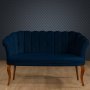 Atelier del Sofa Sofa dvosed Daisy Walnut Wooden Dark Blue - slika 1