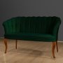Atelier del Sofa Sofa dvosed Daisy Walnut Wooden Green - slika 2