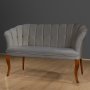 Atelier del Sofa Sofa dvosed Daisy Walnut Wooden Grey - slika 2