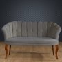 Atelier del Sofa Sofa dvosed Daisy Walnut Wooden Grey - slika 1