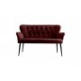 Atelier del Sofa Sofa dvosed Paris Black Metal Claret Red - slika 2