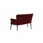 Atelier del Sofa Sofa dvosed Paris Black Metal Claret Red - slika 3