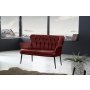 Atelier del Sofa Sofa dvosed Paris Black Metal Claret Red - slika 1